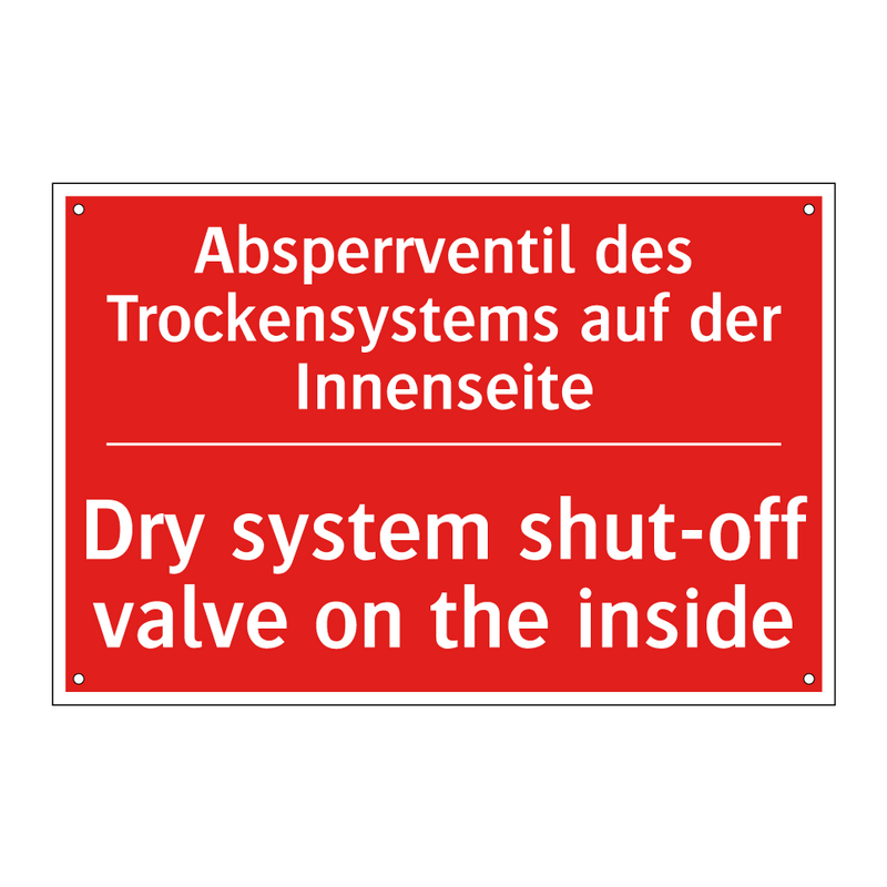 Absperrventil des Trockensystems /.../ - Dry system shut-off valve on the /.../