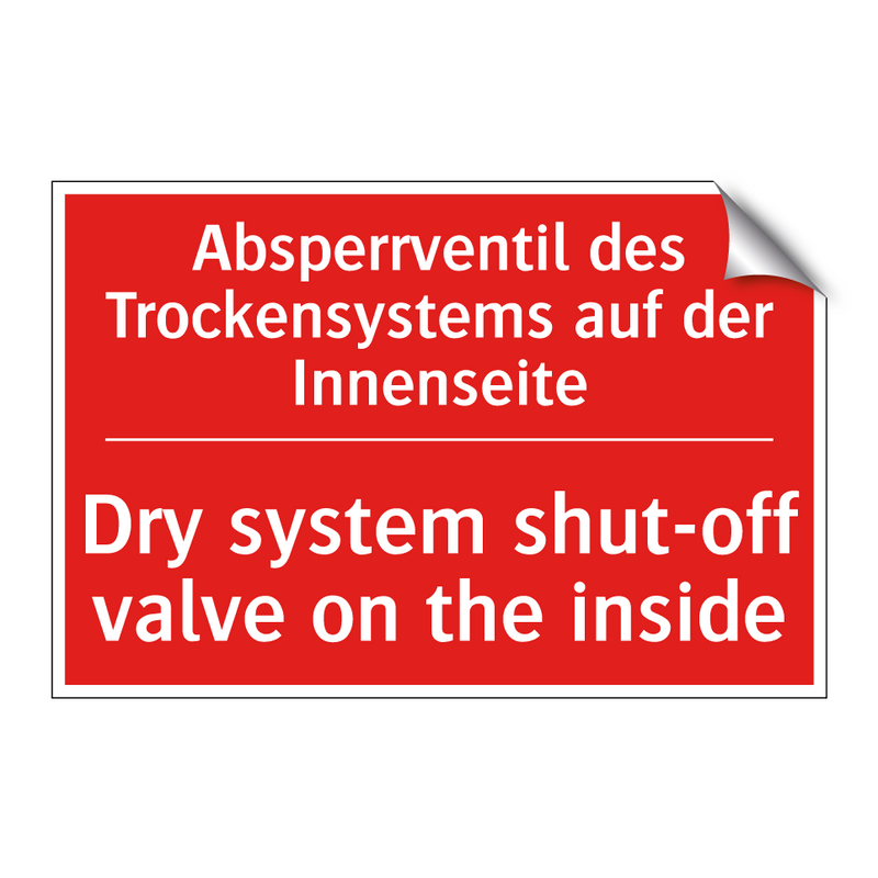 Absperrventil des Trockensystems /.../ - Dry system shut-off valve on the /.../