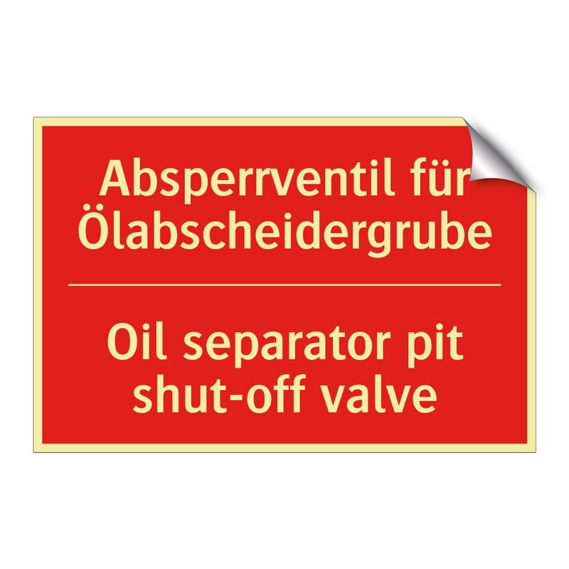 Absperrventil für Ölabscheidergrube/.../ - Oil separator pit shut-off valve/.../