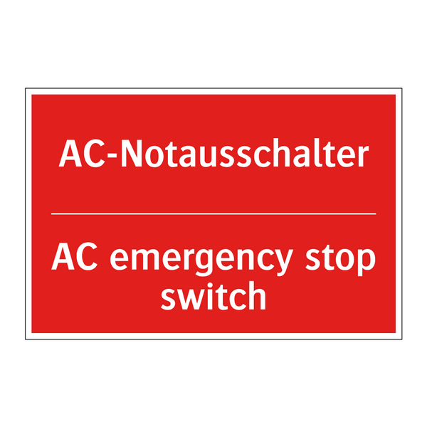 AC-Notausschalter - AC emergency stop switch