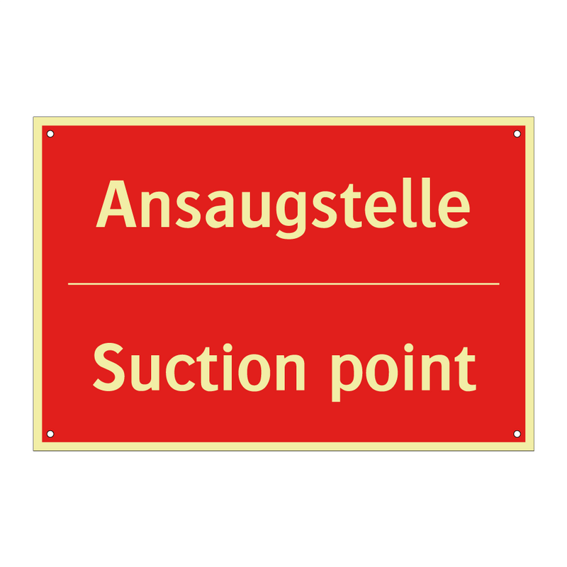 Ansaugstelle - Suction point