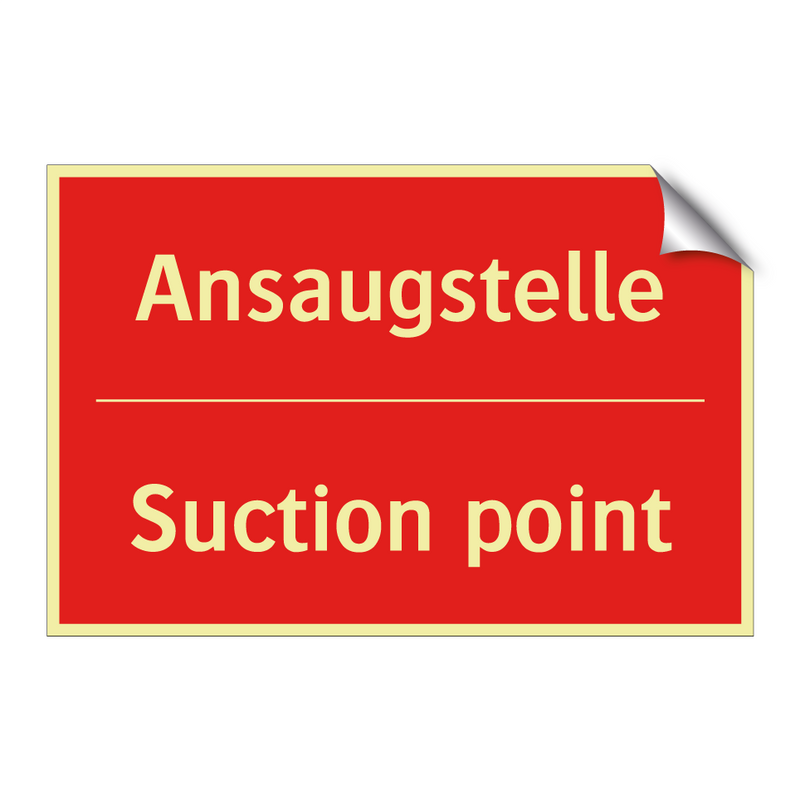 Ansaugstelle - Suction point