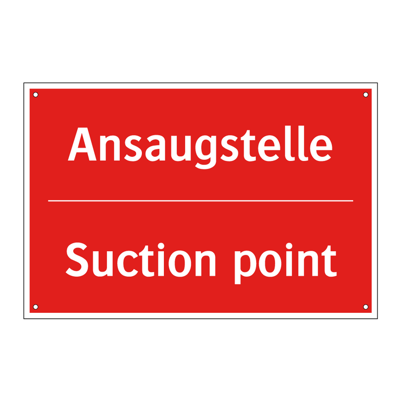 Ansaugstelle - Suction point