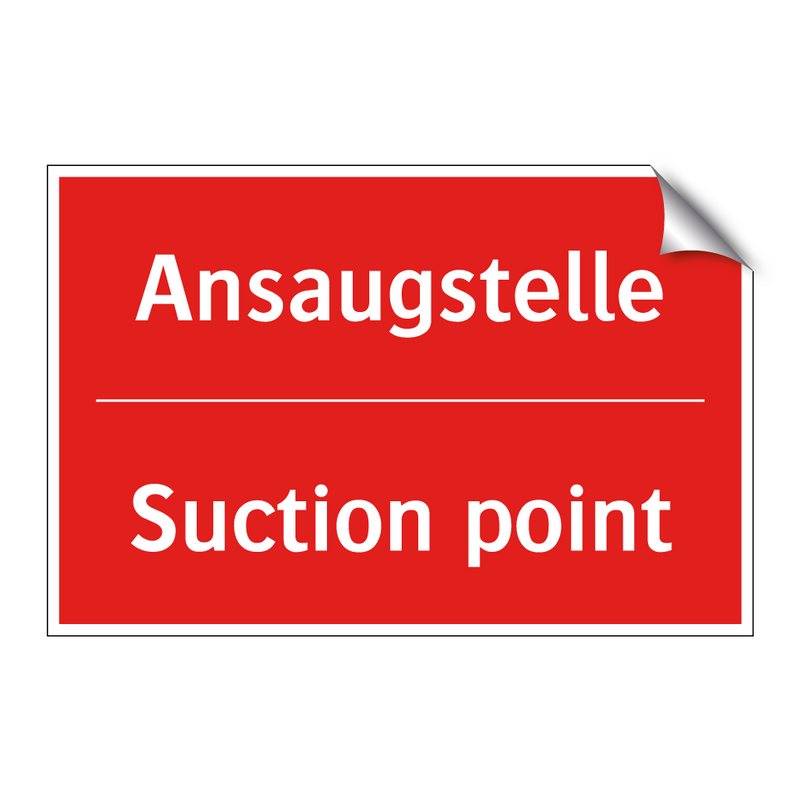 Ansaugstelle - Suction point