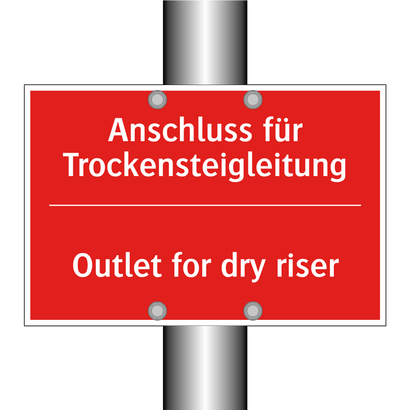 Anschluss für Trockensteigleitung/.../ - Outlet for dry riser