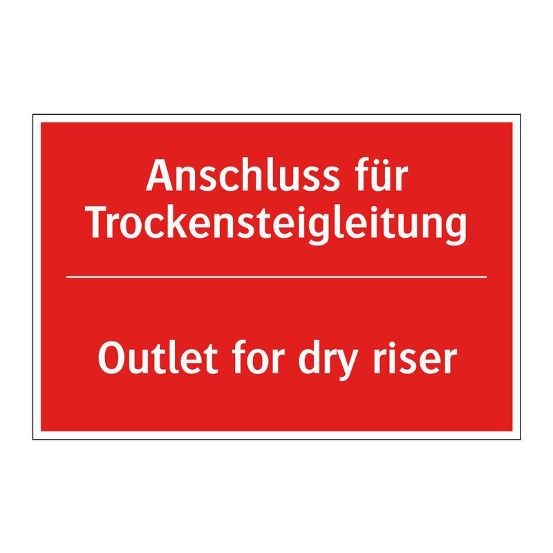 Anschluss für Trockensteigleitung/.../ - Outlet for dry riser