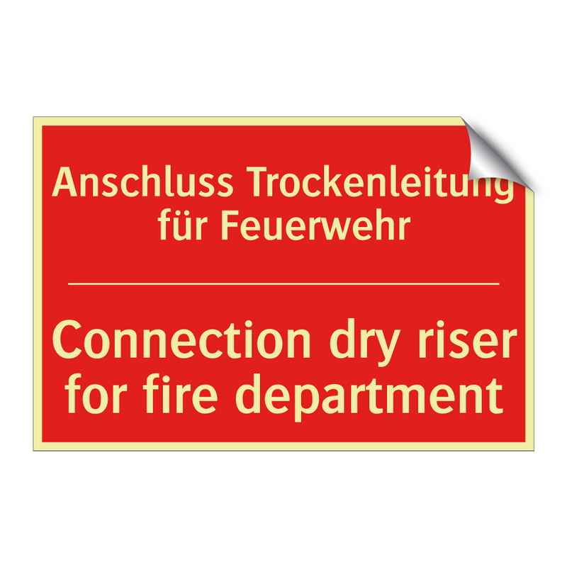 Anschluss Trockenleitung für Feuerwehr/.../ - Connection dry riser for fire /.../