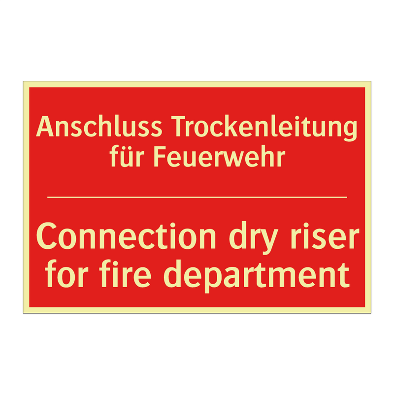 Anschluss Trockenleitung für Feuerwehr/.../ - Connection dry riser for fire /.../