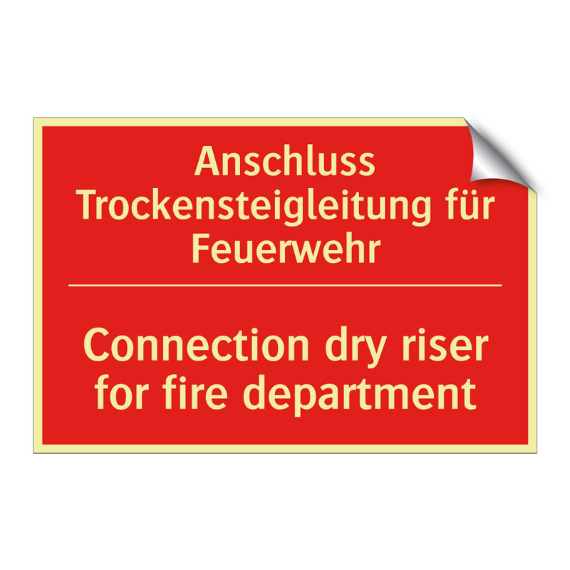 Anschluss Trockensteigleitung /.../ - Connection dry riser for fire /.../