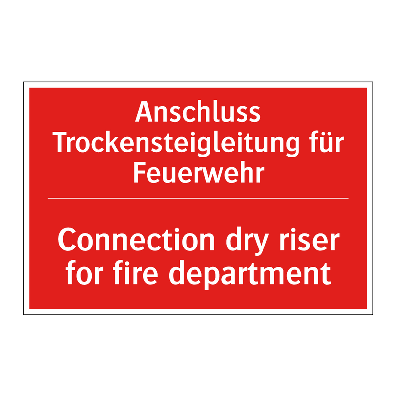 Anschluss Trockensteigleitung /.../ - Connection dry riser for fire /.../