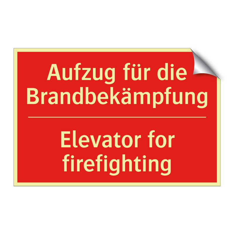 Aufzug für die Brandbekämpfung - Elevator for firefighting