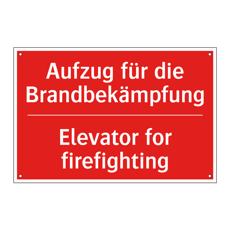 Aufzug für die Brandbekämpfung - Elevator for firefighting