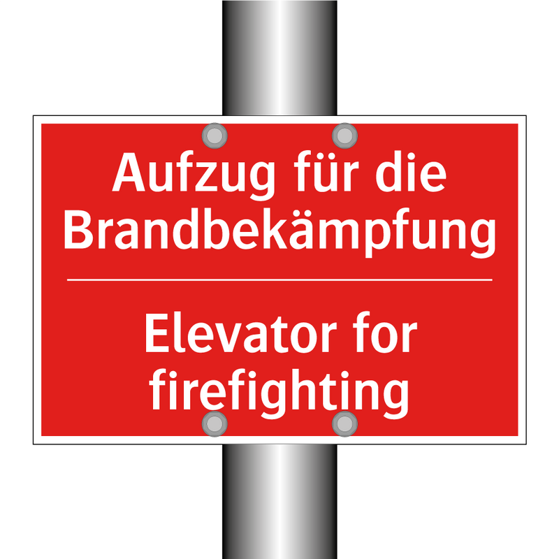 Aufzug für die Brandbekämpfung - Elevator for firefighting