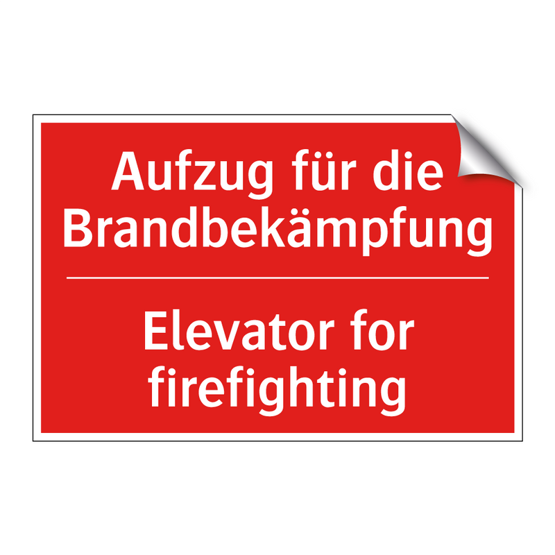 Aufzug für die Brandbekämpfung - Elevator for firefighting