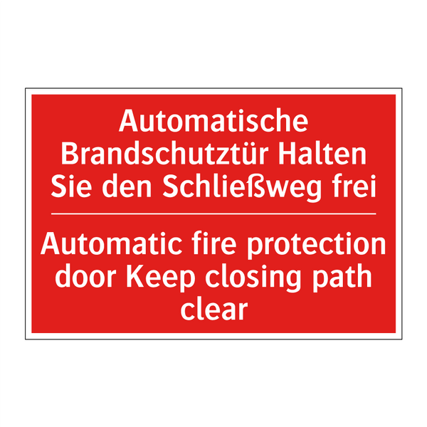 Automatische Brandschutztür Halten /.../ - Automatic fire protection door /.../