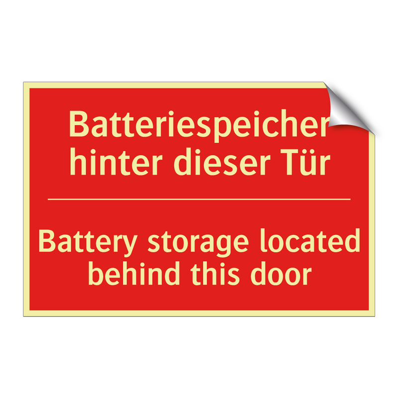 Batteriespeicher hinter dieser /.../ - Battery storage located behind /.../