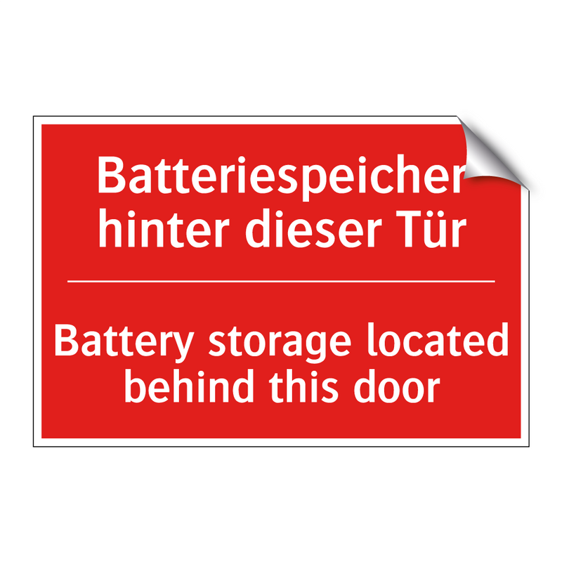 Batteriespeicher hinter dieser /.../ - Battery storage located behind /.../