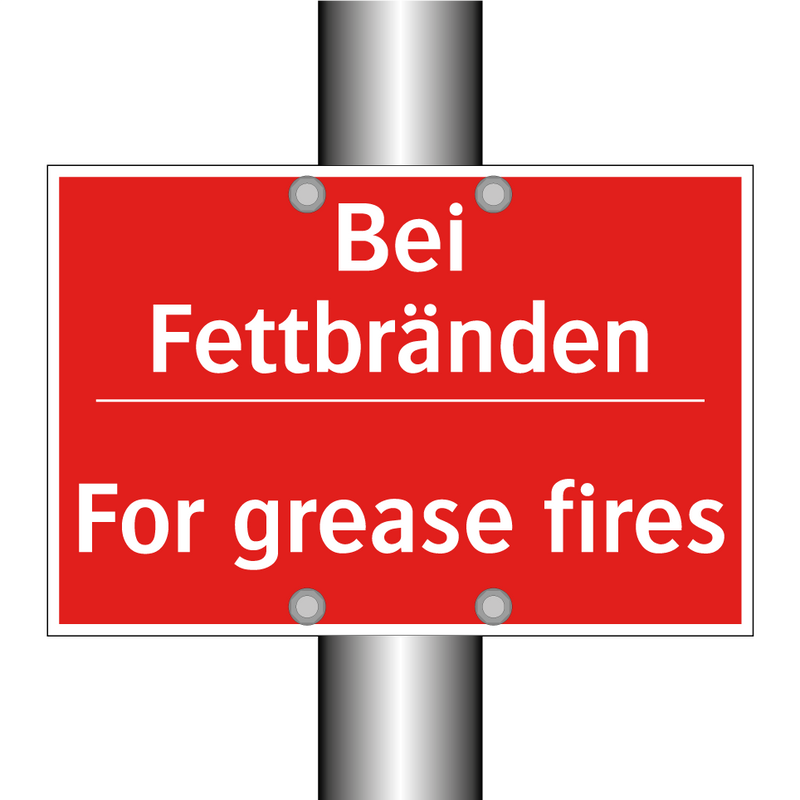 Bei Fettbränden - For grease fires