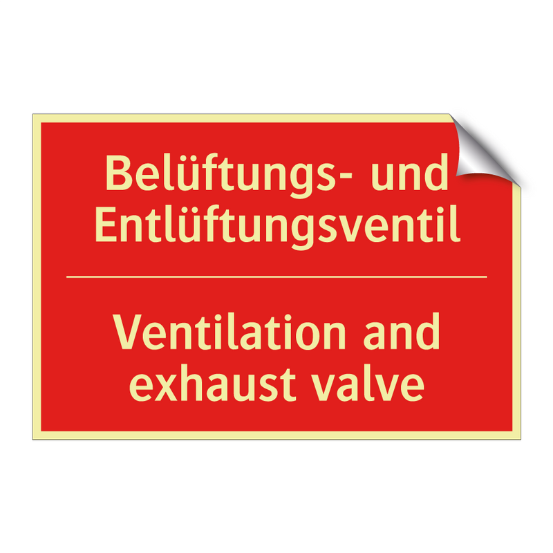 Belüftungs- und Entlüftungsventil/.../ - Ventilation and exhaust valve