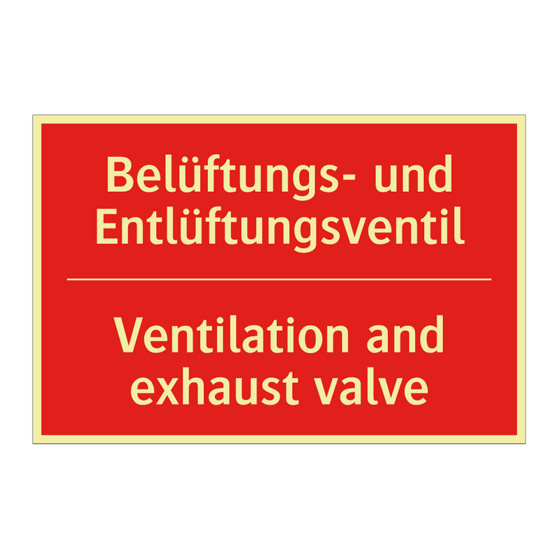 Belüftungs- und Entlüftungsventil/.../ - Ventilation and exhaust valve