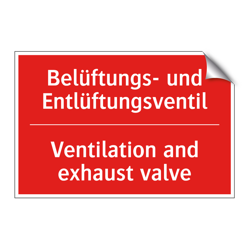 Belüftungs- und Entlüftungsventil/.../ - Ventilation and exhaust valve