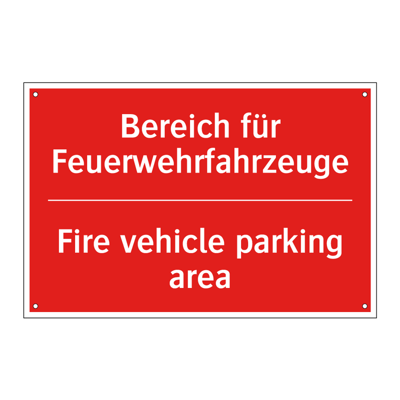 Bereich für Feuerwehrfahrzeuge - Fire vehicle parking area