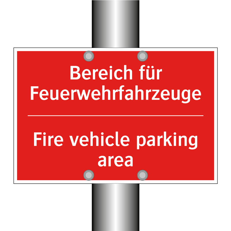 Bereich für Feuerwehrfahrzeuge - Fire vehicle parking area