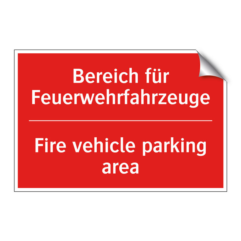 Bereich für Feuerwehrfahrzeuge - Fire vehicle parking area