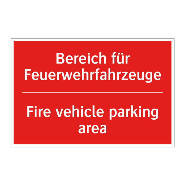 Bereich für Feuerwehrfahrzeuge - Fire vehicle parking area