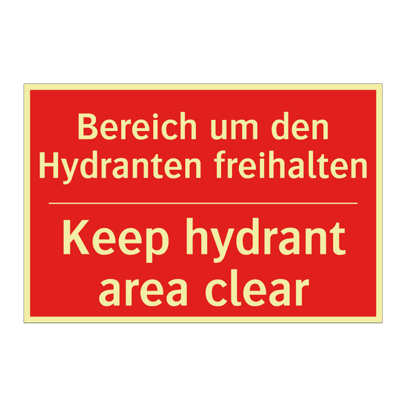 Bereich um den Hydranten freihalten/.../ - Keep hydrant area clear