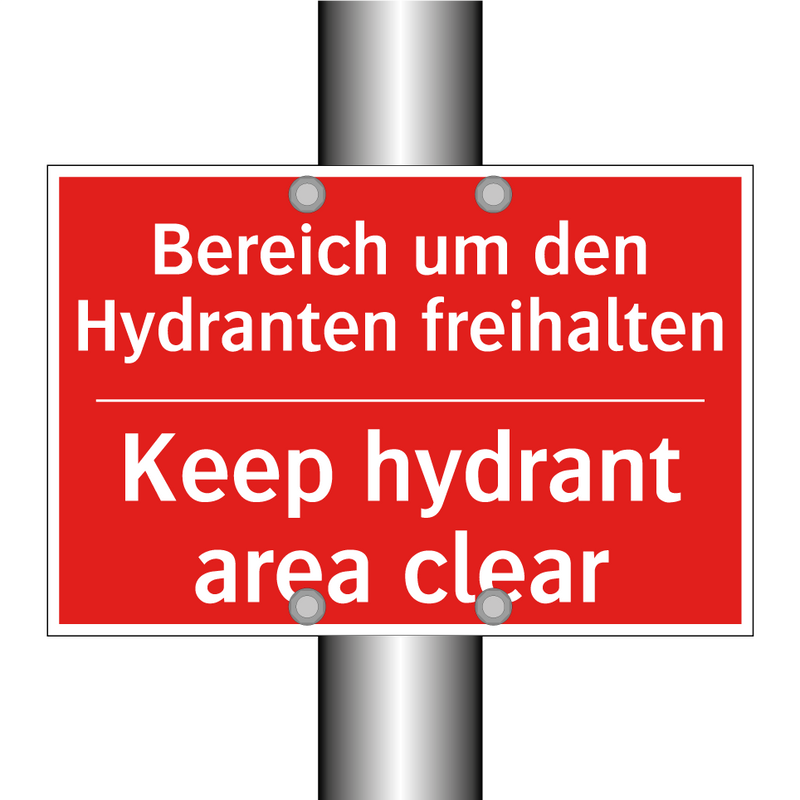 Bereich um den Hydranten freihalten/.../ - Keep hydrant area clear