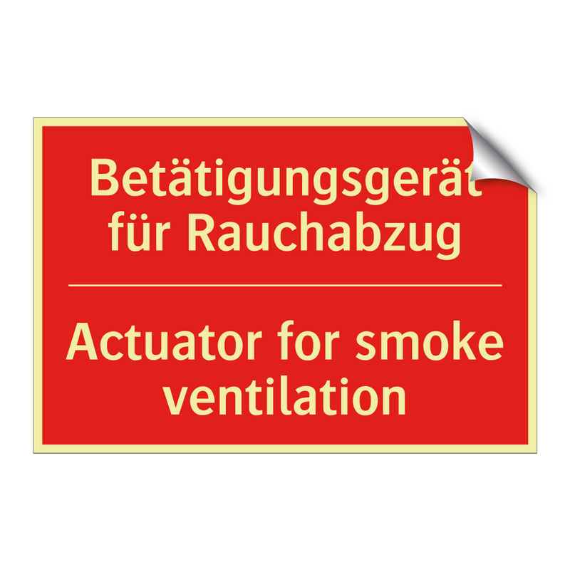 Betätigungsgerät für Rauchabzug/.../ - Actuator for smoke ventilation