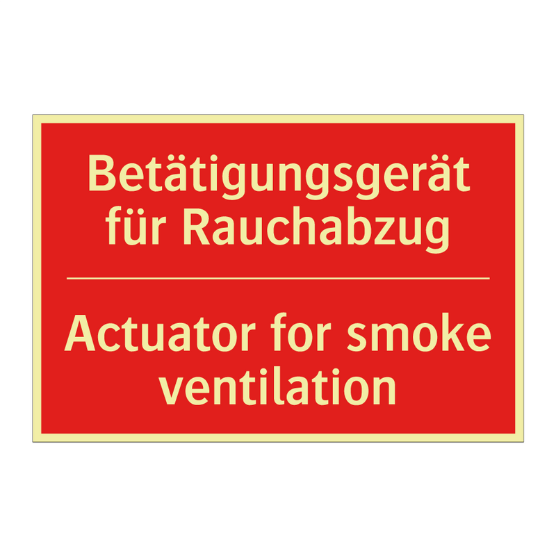 Betätigungsgerät für Rauchabzug/.../ - Actuator for smoke ventilation