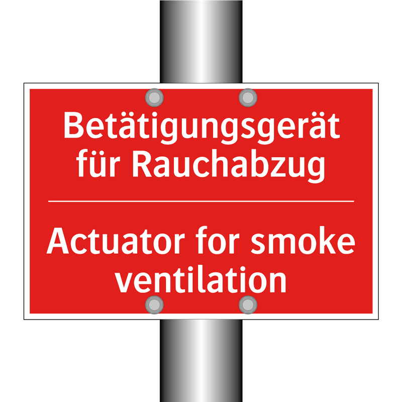 Betätigungsgerät für Rauchabzug/.../ - Actuator for smoke ventilation