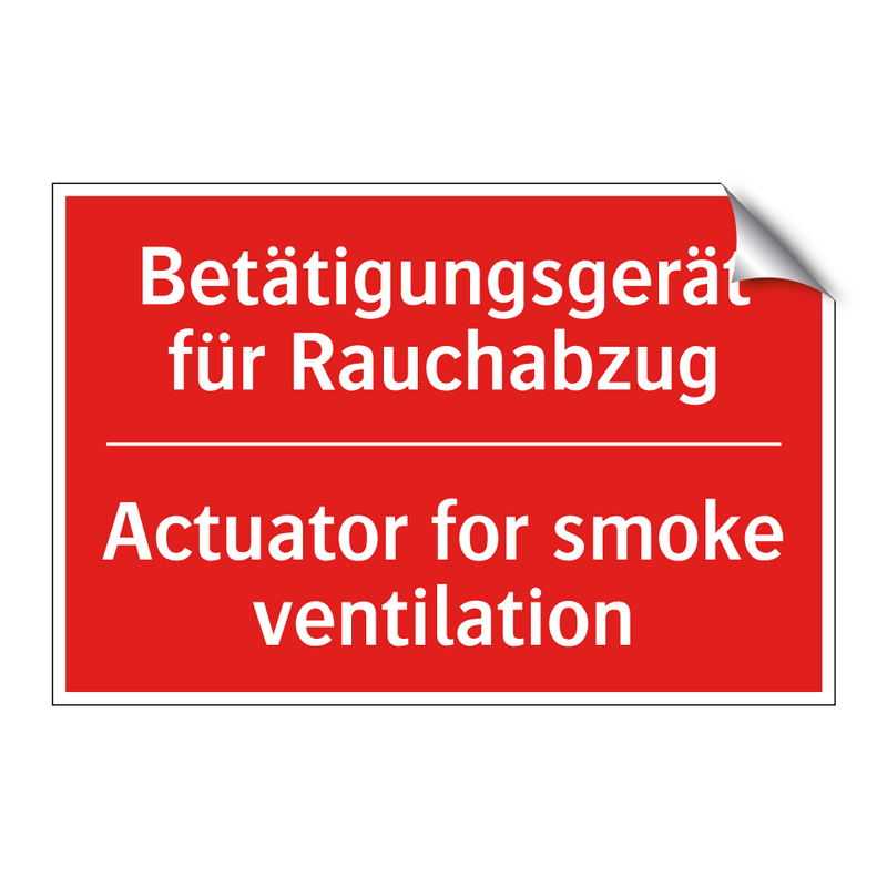 Betätigungsgerät für Rauchabzug/.../ - Actuator for smoke ventilation