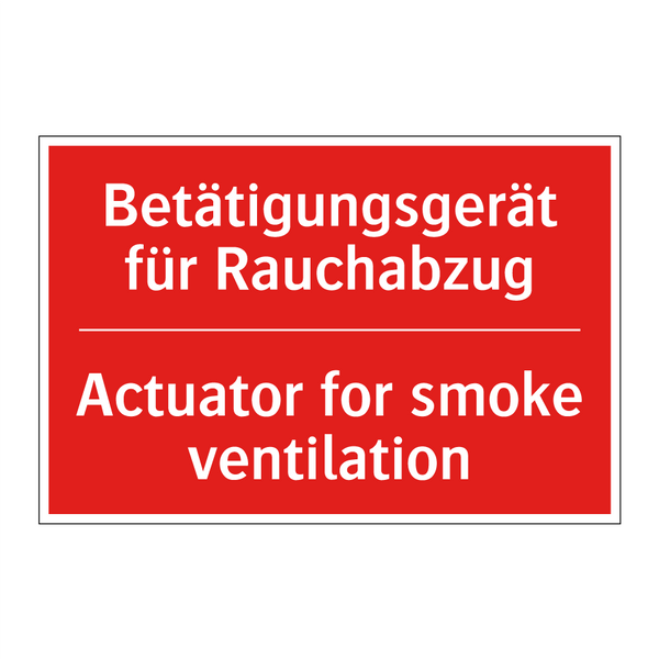 Betätigungsgerät für Rauchabzug/.../ - Actuator for smoke ventilation