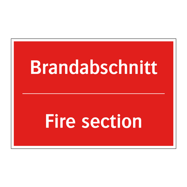 Brandabschnitt - Fire section