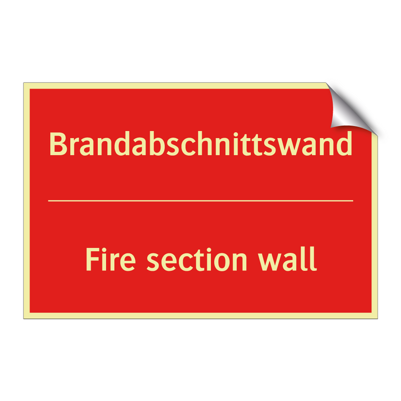 Brandabschnittswand - Fire section wall