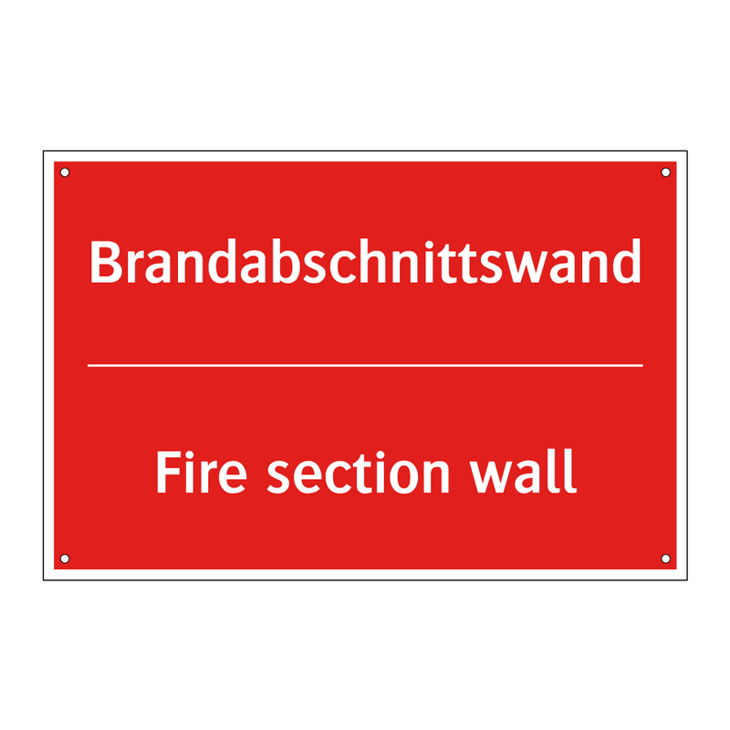 Brandabschnittswand - Fire section wall