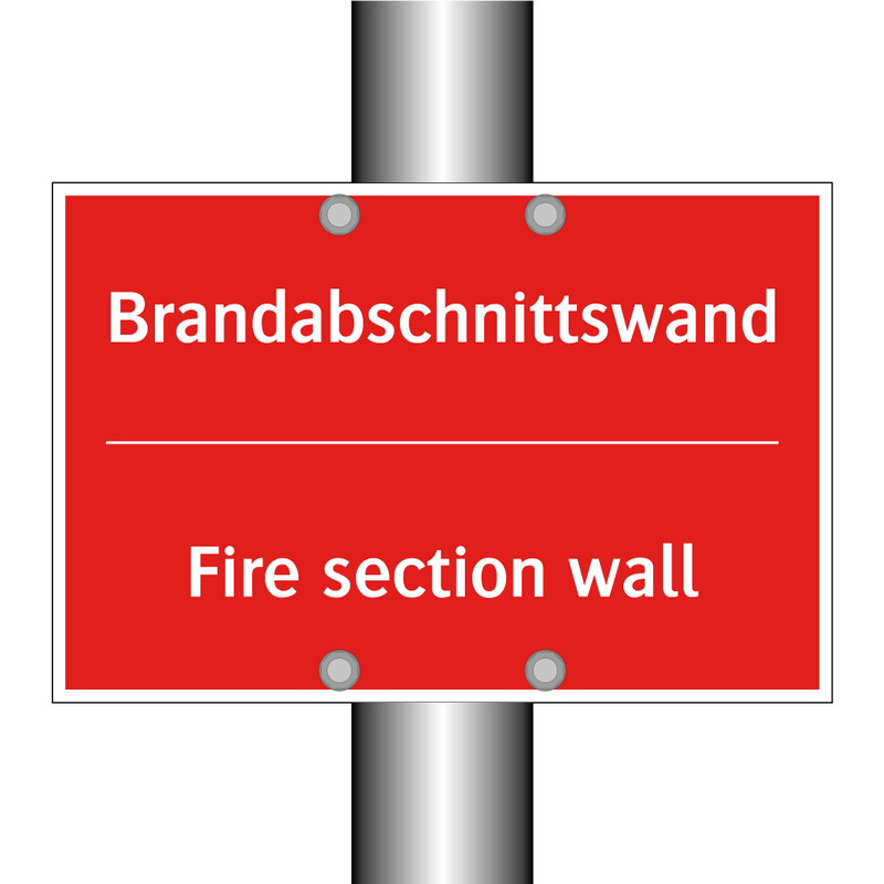 Brandabschnittswand - Fire section wall