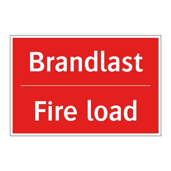 Brandlast - Fire load