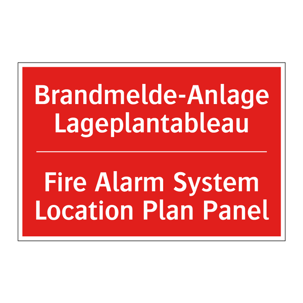 Brandmelde-Anlage Lageplantableau/.../ - Fire Alarm System Location Plan /.../