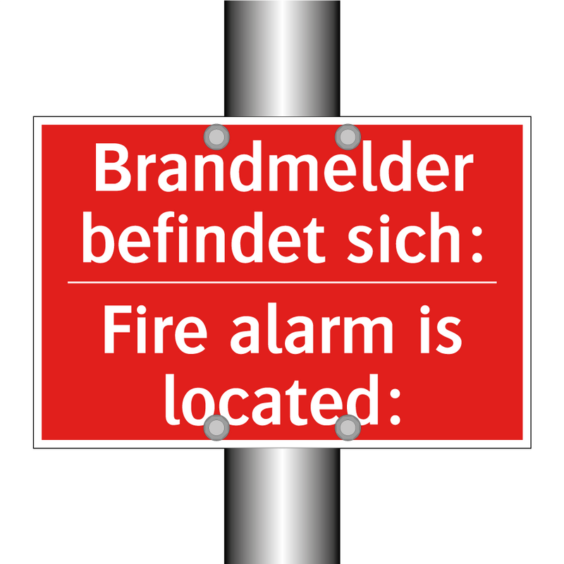 Brandmelder befindet sich: - Fire alarm is located: