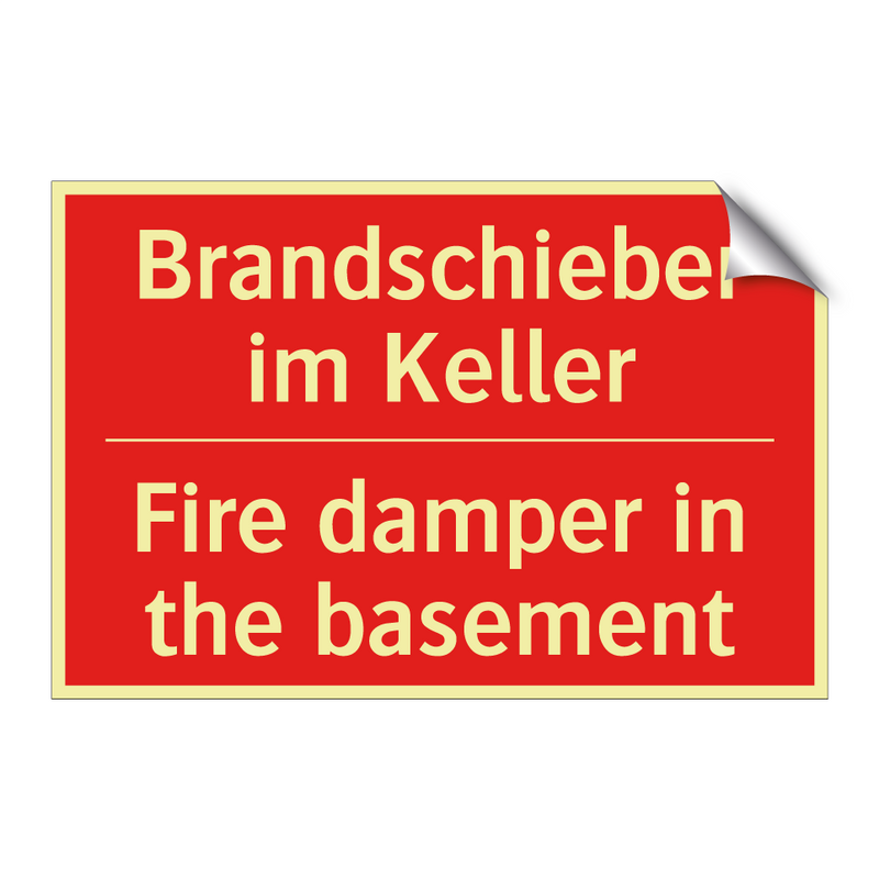 Brandschieber im Keller - Fire damper in the basement