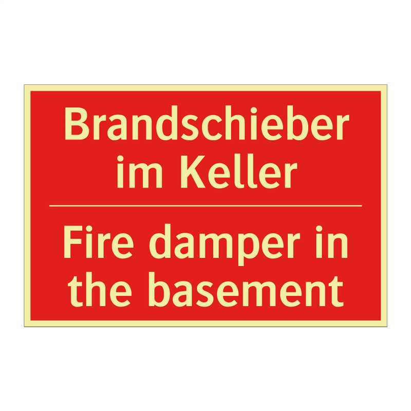 Brandschieber im Keller - Fire damper in the basement