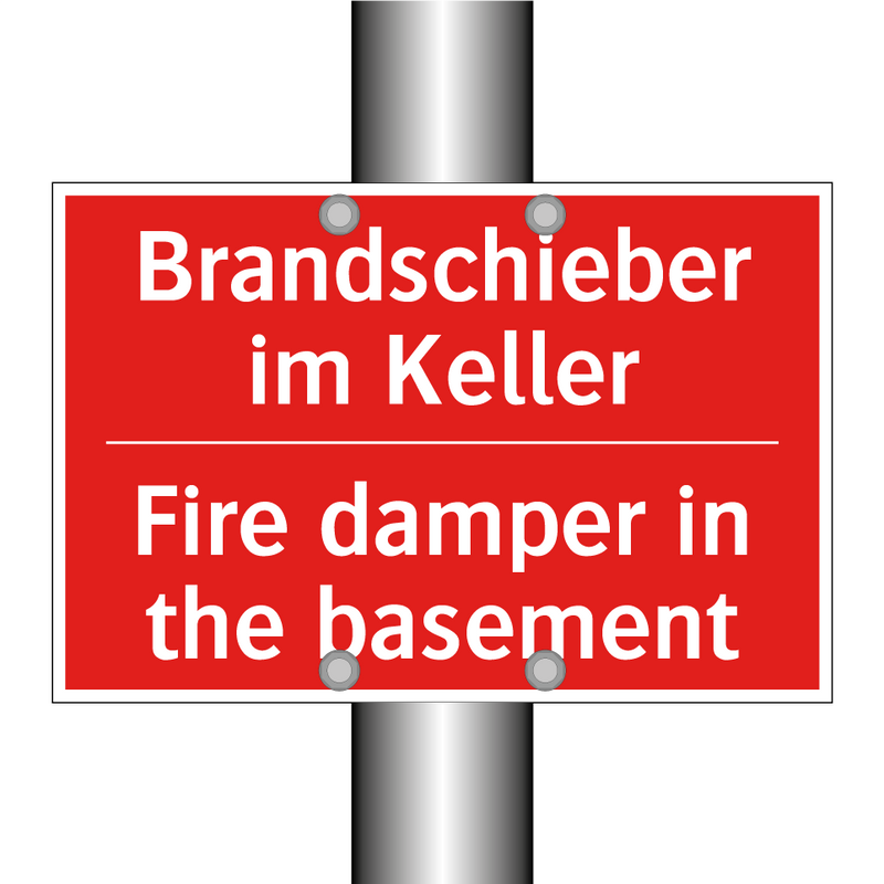 Brandschieber im Keller - Fire damper in the basement