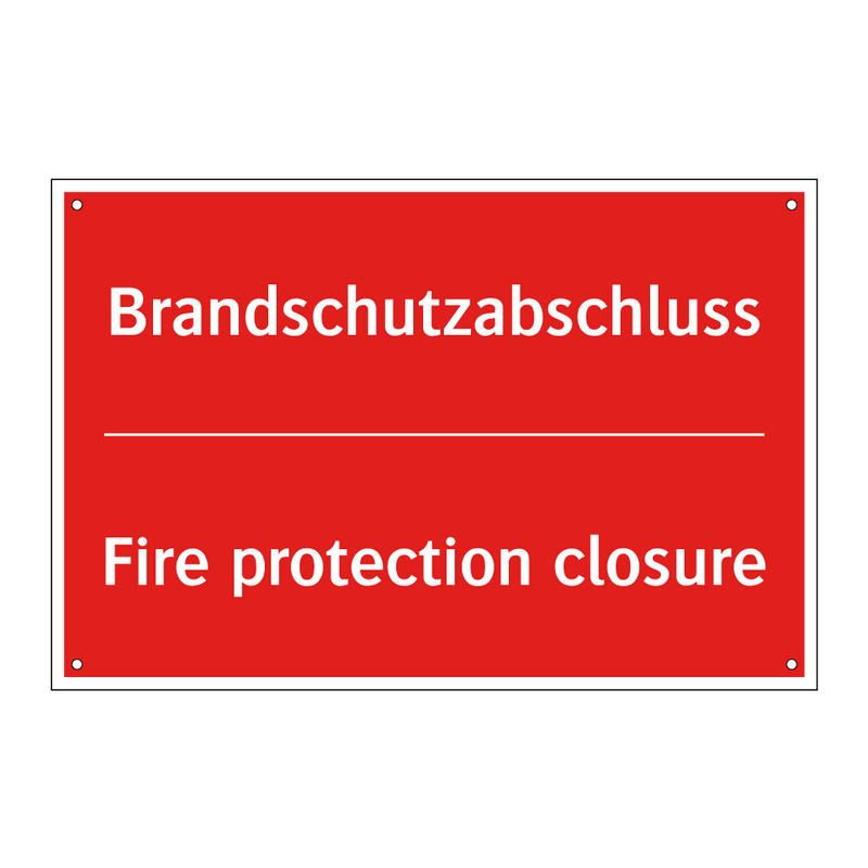 Brandschutzabschluss - Fire protection closure