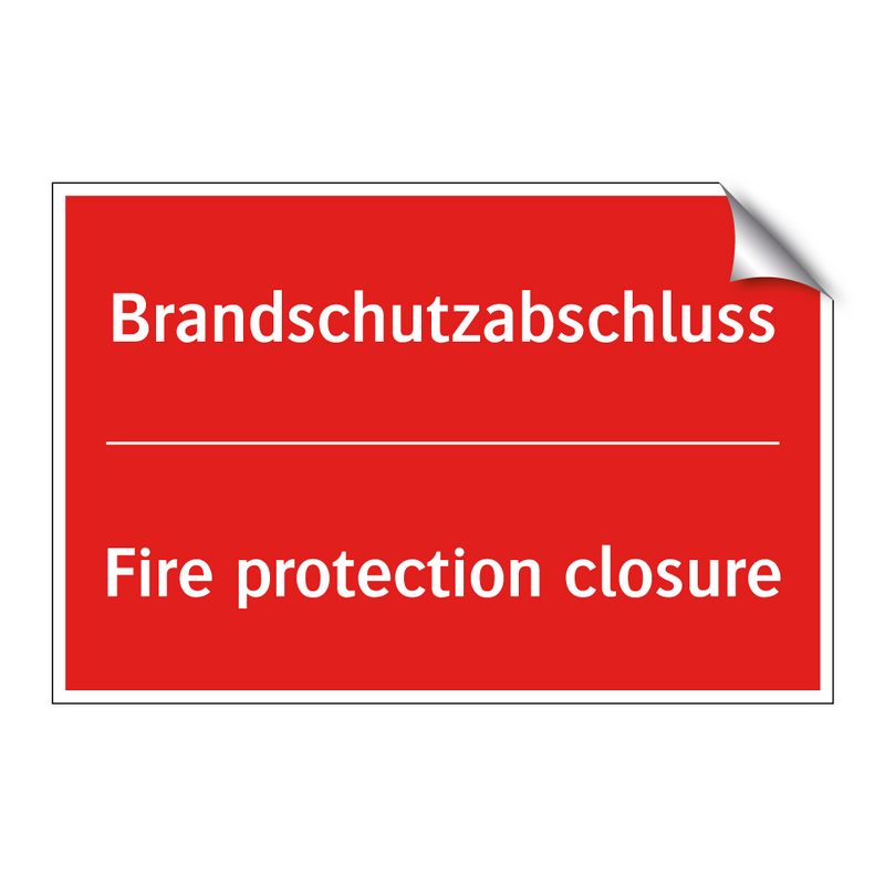 Brandschutzabschluss - Fire protection closure