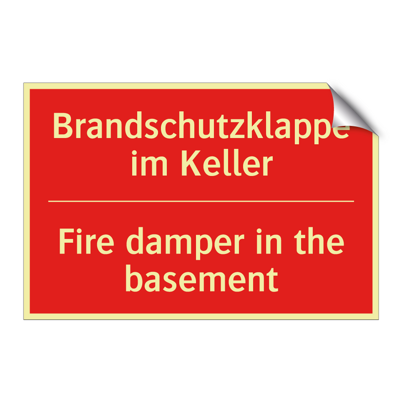 Brandschutzklappe im Keller - Fire damper in the basement