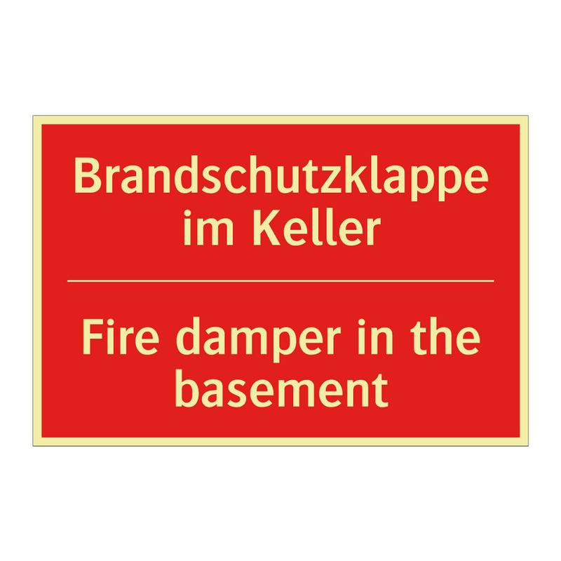 Brandschutzklappe im Keller - Fire damper in the basement